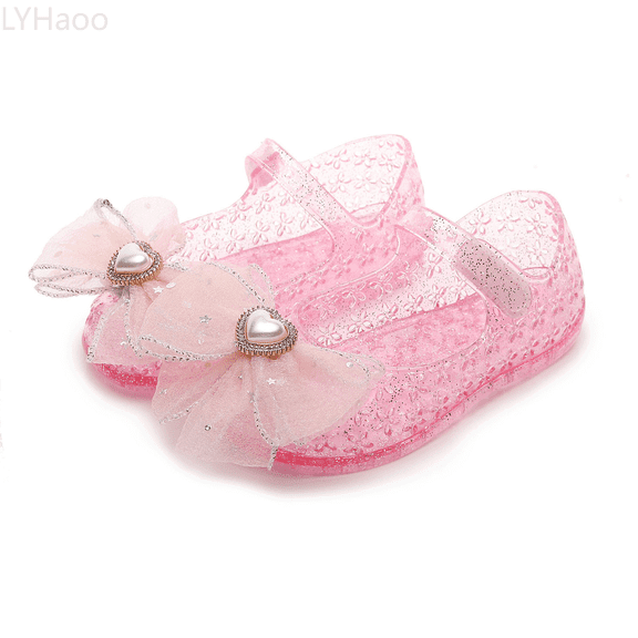 LYHaoo Girls Sandals Shoes Girls Sandals Jelly Mary Jane Dance Party Shoes For Kids Toddler Sizes 11 Little Kid(4.5-5 Years)