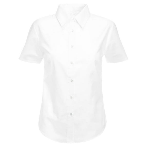 LYHaoo Girls Short Sleeve Button Down Shirts Dress Shirts School Uniform Blouse Casual Basic Sizes 15 Years White