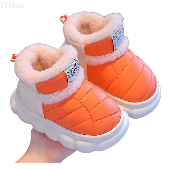 LYHaoo Girls Slippers Winter Warm Shoes For Kids Cozy Indoor Outdoor Soft Lined Children's Booties With Heel Cover Sizes 9 Little Kid 3-3.5 Years