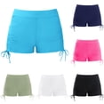 thumbnail image 1 of LYHaoo Girls Solid Color Swim Bottoms High Waist Swimwear Comfortable Stretchy Swim Shorts For Toddler Kids,Girls Swim Shorts 7-8 Years, 1 of 5