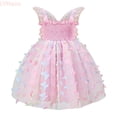 thumbnail image 1 of LYHaoo Girls Sparkly Dress Fairy Sleeveless Party Tutu With Star Sequins And Bow，Girls Casual Dresses Sizes 2-3 Years Pink, 1 of 6