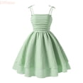 thumbnail image 1 of LYHaoo Girls Summer Dress Sleeveless Strappy Casual For Kids Age 8 12 Elastic Comfortable Outdoor Play Outfit,Girls Casual Dresses Sizes 9 Years Green, 1 of 6