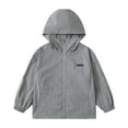 thumbnail image 1 of LYHaoo Girls Sun Jacket UPF50+ Lightweight Hooded Coat For Outdoor Activities Casual Wear Windbreaker For Kids Sizes 13-14 Years Gray(Big Kid), 1 of 6