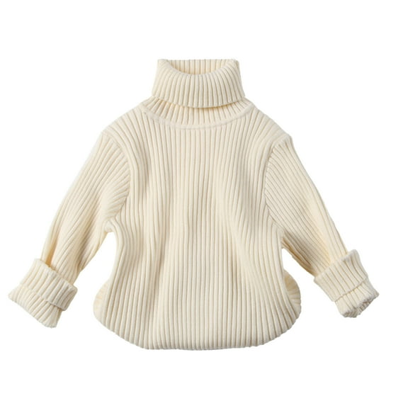 LYHaoo Girls Sweaters Fall Winter Tops Kids Teen Clothes Fashion Long Sleeve Crew Neck Cable Knit Casual Cozy Pullover 6-12 Months(Beige)