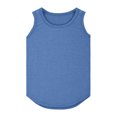 thumbnail image 1 of LYHaoo Girls Tank Tops Kids Summer Crewneck Sleeveless Shirts Dancewear 3 To14 Years Casual Basic Sizes 11-12 Years Blue, 1 of 4