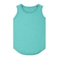 thumbnail image 1 of LYHaoo Girls Tank Tops Kids Summer Crewneck Sleeveless Shirts Dancewear 3 To14 Years Casual Basic Sizes 13-14 Years Green, 1 of 4