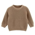 thumbnail image 1 of LYHaoo Girls Winter Sweaters Toddler Kids Baby Girl Boy Crewneck Long Sleeve Solid Sweater For Knitted Sweater Autumn Winter Warm Pullover Tops Coat Jacket 3-6 Months(Multicolor), 1 of 6