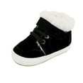 thumbnail image 1 of LYHaoo Infant Babys Fashion Autumn Winter Boys High Top Cotton Shoes Toddler Shoes Sizes 4 Black(Toddler), 1 of 5