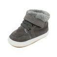 thumbnail image 1 of LYHaoo Babys Fashion Autumn Winter Boys High Top Cotton Shoes Toddler Shoes Sizes 4 Gray(Toddler), 1 of 5