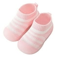 thumbnail image 1 of LYHaoo Infant Girls Boys Kids Leisure Shoes Mesh Soft Bottom Breathable Slip On Sport Shoes Socks Shoes Sizes 5.5 Pink(Toddler), 1 of 5