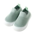 thumbnail image 1 of LYHaoo Infant Girls Boys Kids Leisure Shoes Mesh Soft Bottom Breathable Slip On Sport Shoes Socks Shoes Sizes 9 Green(Little Kid), 1 of 4