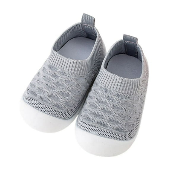 LYHaoo Infant Toddler Shoes Hollow Out Breathable Socks Shoes Soft Sole Non Slip Wear Out Toddler Floor Shoes Sizes 4 Gray(Toddler)