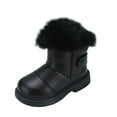 thumbnail image 1 of LYHaoo Kid Winter Shoes Outdoor School Warm Snow Boots For Boys Girls Sizes 8.5 Black(Little Kid), 1 of 5