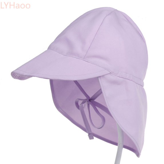 LYHaoo Kid's Cartoon Sun Hat Wide Brim UPF 50+ Protection Hat For Toddler Boys Girls Adjustable Bucket Hat Sun Hat,Purple