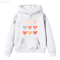 thumbnail image 1 of LYHaoo Kids Boys Girls Long Sleeve Letter Print Hooded Sweatshirt Soft Comfortable Pullover Hoodie For Children Casual Outfit School Uniform Hoodies Sizes 9-10 Years(White), 1 of 4