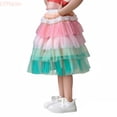 thumbnail image 1 of LYHaoo Kids Girls Dance Party Festival Patchwork Ruffles Tiered Skirt Ballet Skirts，Dresses for Girls Sizes 2-3 Years Blue, 1 of 7