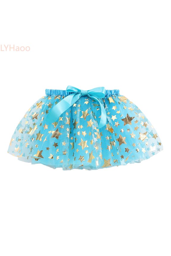 Kids Girls Holiday Party Ballet Skirts Party Star Sequin Tulle Dance Skirt A-Line Skirt Girls,Sizes 2-4 Years