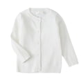 thumbnail image 1 of LYHaoo Kids Girls Knit Cardigan Button Down Long Sleeve Crewneck Open Front Sweater Toddler Solid Color Outerwear 2-3 Years(White), 1 of 5