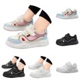 thumbnail image 1 of LYHaoo Kids Lightweight Sneakers For Boys And Girls Breathable Soft Sole Hook and Loops Running Shoes for Daily School,Beige,Sizes 11(6.61") Little Kid, 1 of 7