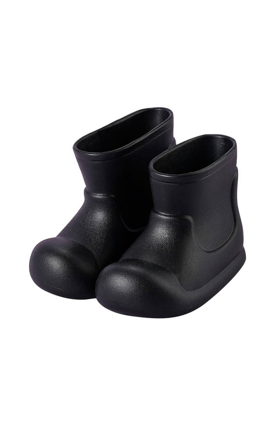 Kids Rain Boots For Boys Non Slip Lightweight Comfortable Outdoor Play Shoes Toddler To Youth Sizes Sizes 8.5 Black(Little Kid)