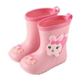 thumbnail image 1 of LYHaoo Kids Rain Boots Girls Boots Non Slip Comfortable Toddler Outdoor Play Shoes For Baby Children Sizes 11 Pink(Little Kid), 1 of 4