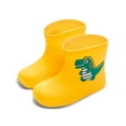 thumbnail image 1 of LYHaoo Kids Rain Boots For Girls Non Outdoor Play Shoes Comfortable Lightweight Everyday Wear Toddler Booties 2 7 Years Sizes 10 Yellow(Little Kid), 1 of 3
