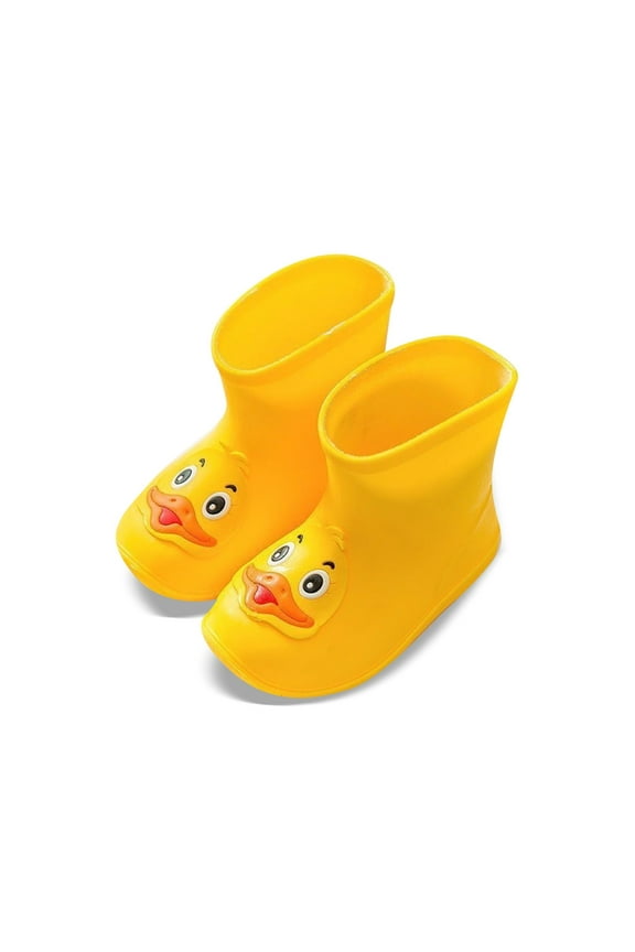 Kids Rain Boots For Girls Non Outdoor Play Shoes Comfortable Lightweight Everyday Wear Toddler Booties 2 7 Years Sizes 6 Yellow(Little Kid)