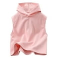 thumbnail image 1 of LYHaoo Kids Tank Tops Undershirts Hoodie Sleeveless Shirts For Boys Girls Summer Tee Basic Tees Sizes 3-4 Years Pink, 1 of 6