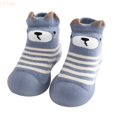 thumbnail image 1 of LYHaoo Kids Toddler Baby Boys Girls Solid Warm Knit Soft Sole Rubber Shoes Socks Slipper Stocking Soft Shoes Socks Sizes 4.5 Toddler 3-6 Months, 1 of 3