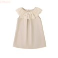 thumbnail image 1 of LYHaoo Kids Toddler Baby Girls Summer Solid Cotton Sleeveless Casual Dress Cotton Kids Dresses For Girls Clothing,Girls Basic Dresses Sizes 12-18 Months Beige, 1 of 7