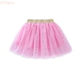 thumbnail image 1 of LYHaoo Kids Tulle Tutu Skirt With Glitter Print Star Princess Party Skirt For Girls 1 10 Years Girls Cute Skirt,Sizes 12-24 Months, 1 of 7