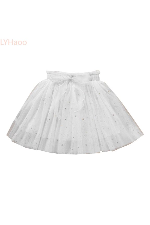 Little Child Girls Tulle Skirt Tutu Dancing Skirt Girls Net Half Skirt Short Skirt Son Princess Skirt,Girls Basic Dresses Sizes 4-5 Years White