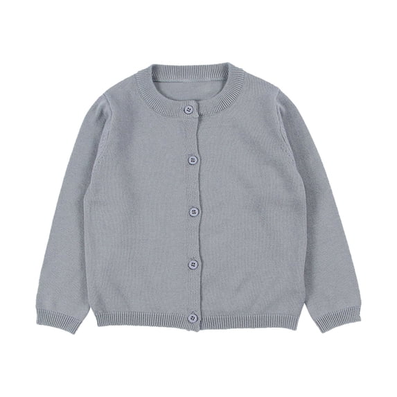 LYHaoo Loose Sweaters Baby Kids Girls Cardigan Long Sleeve Kid Button Sweater Girl Crew Neck Cardigans Sweater 12-18 Months(Green)