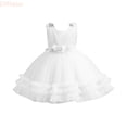 thumbnail image 1 of LYHaoo New Children's Dress Puffy Dress Cake Dress Princess Dress Flower Girl's First Birthday Baby Party Dress,Dresses for School Casual Sizes 1-2 Years White, 1 of 4