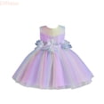 thumbnail image 1 of LYHaoo Baby Girls Spring Summer Print Ruffle Sleeveless Princess Dress Party Decorations ,Girls Lace Dresses Sizes 1-2 Years Purple, 1 of 6