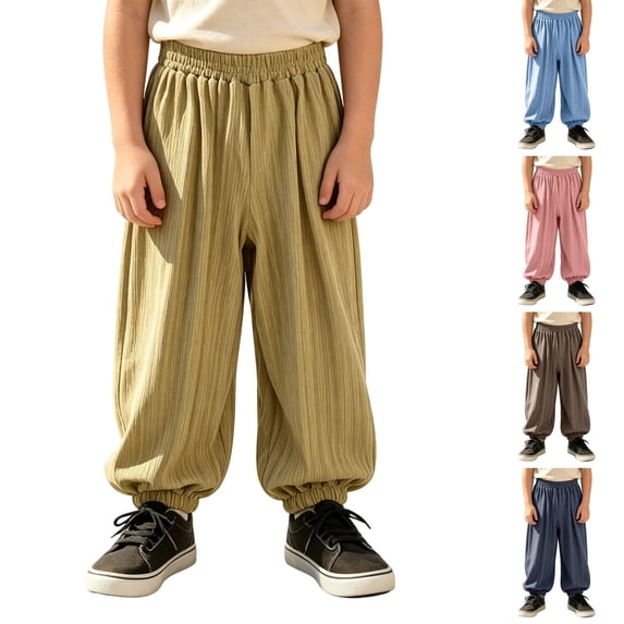 LYHaoo Relaxed Fit Boys Pants For Kids Tee Lasting Everyday Trousers For Boys And Girls Long Pants for Boys(Green)