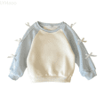 thumbnail image 1 of LYHaoo Rint Hoodie Lined Long Sleeve Pullover Sweatshirt Warm Kids Casual Top Soft Blend Comfortable Hoodies Warm Sweatshirts Sizes 4-5 Years(Blue), 1 of 6