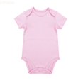 thumbnail image 1 of LYHaoo Romper for Girls Unisex Baby Solid Baby Bodysuit Romper Blank For 0 24 Months Boys Girls Sizes 6-9 Months(Pink), 1 of 4
