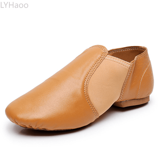 LYHaoo Soft Sole Leather Jazz Dance Shoes For Girls Ideal For Dance Practice And Performance Sizes 2.5 Bid Kid Yellow(11-12 Years)