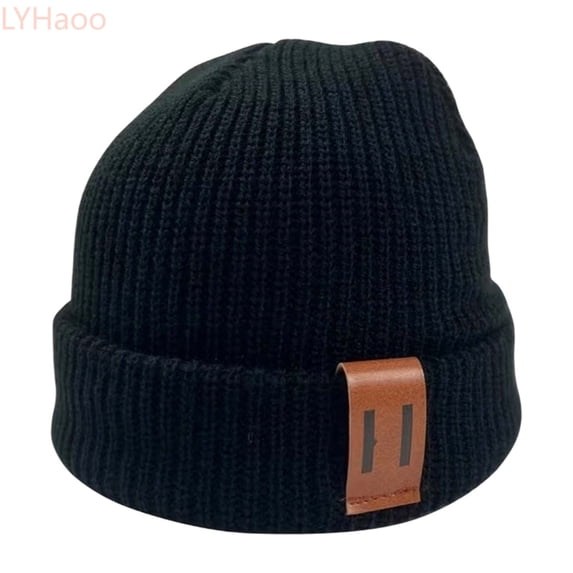 LYHaoo Soft Winter Knit Hat For Babies And Toddlers Cozy Warm For Boys Girls With Comfortable Stretch Fit Ideal For Cold Weather Outdoor Activities Knit Caps,Black
