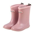 thumbnail image 1 of LYHaoo Spring Summer And Autumn Children's Short Boots With Mid Calf Length Lightweight And Elegant Featuring Smooth Curved Design Suitable For Rain . Sizes 1 Pink(Big Kid), 1 of 6