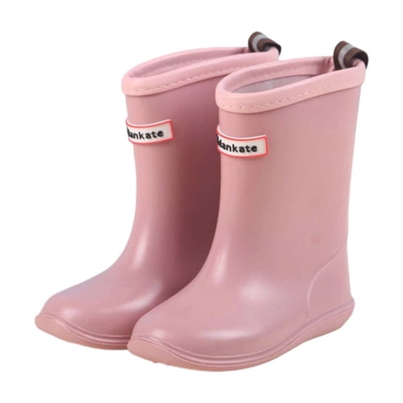 LYHaoo Spring Summer And Autumn Children's Short Boots With Mid Calf Length Lightweight And Elegant Featuring Smooth Curved Design Suitable For Rain . Sizes 12 Pink(Little Kid)