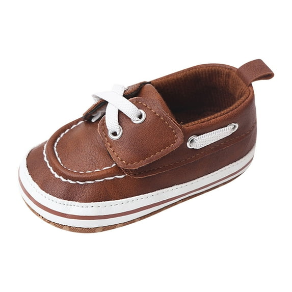 LYHaoo Spring And Summer Children Toddler Shoes Boys And Girls Casual Shoes Flat Bottom Light On Comfortable Solid Color Minimalist Style Sizes 4 Brown(Toddler)