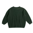 thumbnail image 1 of LYHaoo Sweater School Uniforms Girls Boys Sweater Knitted Toddler Sweater Winter Knitted Pullover Sweater 2-3 Years(Green), 1 of 3
