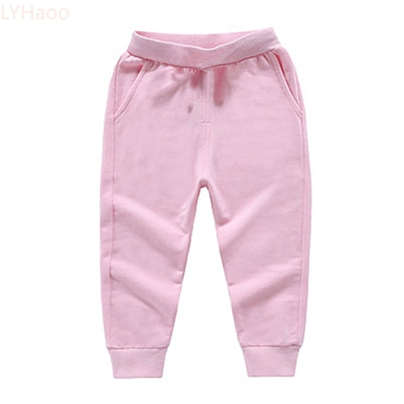 LYHaoo Sweatpants for Kids Toddler Kids Baby Boys Girls Winter Warm Bow Loose Solid Pants Trousers Sizes 6-12 Months(Pink)