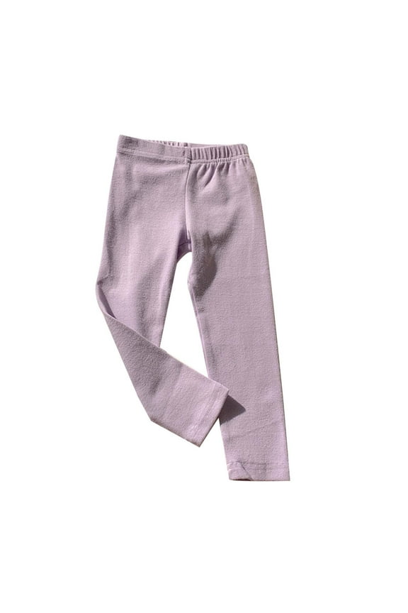 Toddler Baby Girls Leggings Ribbed Ruffle No Print Tight Stocking Bottom Pants Cute Long Pants Sizes 9-10 years Purple