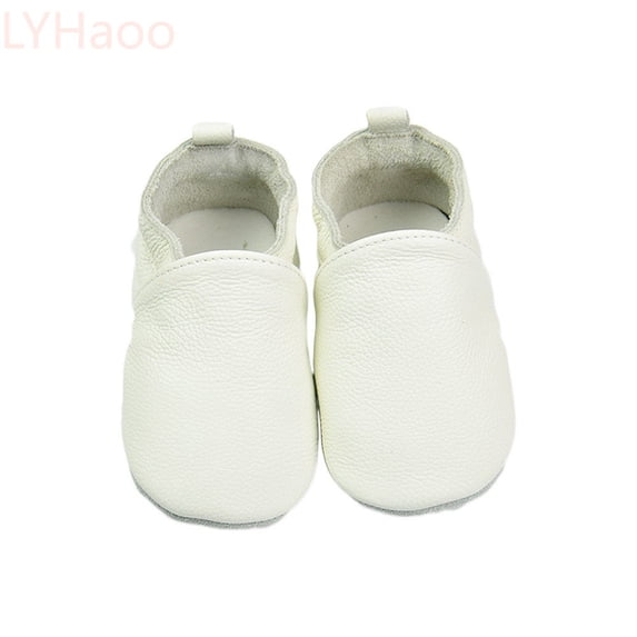 LYHaoo Toddler Barefoot Shoes Crawling Shoes Baby First Walking Shoes Girls Boys Slippers Crawling Shoes Soft Leather With Suede Soles Shoes Sizes 7 White(Toddler)