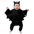 thumbnail image 1 of LYHaoo Toddler Bat Halloween Outfit Boy Girl Long Sleeve Romper Jumpsuit With Hats for Costume Party(0-3 Months), 1 of 7