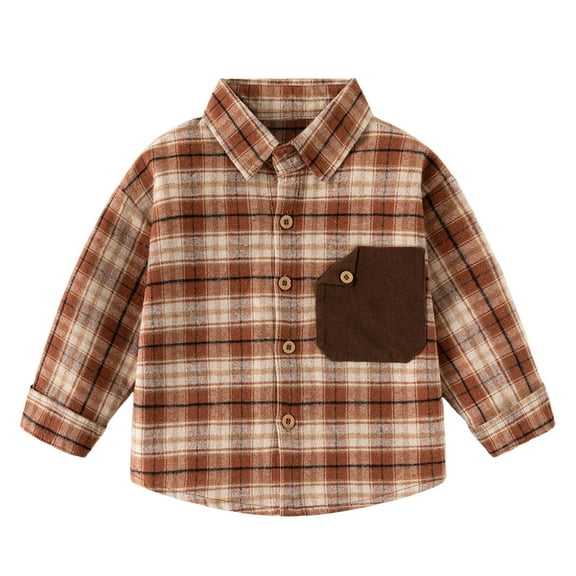 LYHaoo Toddler Boys Girls Long Sleeve Casual Letter Prints Gentleman Tops Holiday Shirts T Shirt Holiday Summer Sizes 4-5 Years Brown