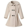 thumbnail image 1 of LYHaoo Toddler Boys Girls Wool Coat Winter Warm Coat Kids Jacket Outwear Clothes Trendy Casual Sizes 3-4 Years Beige, 1 of 5
